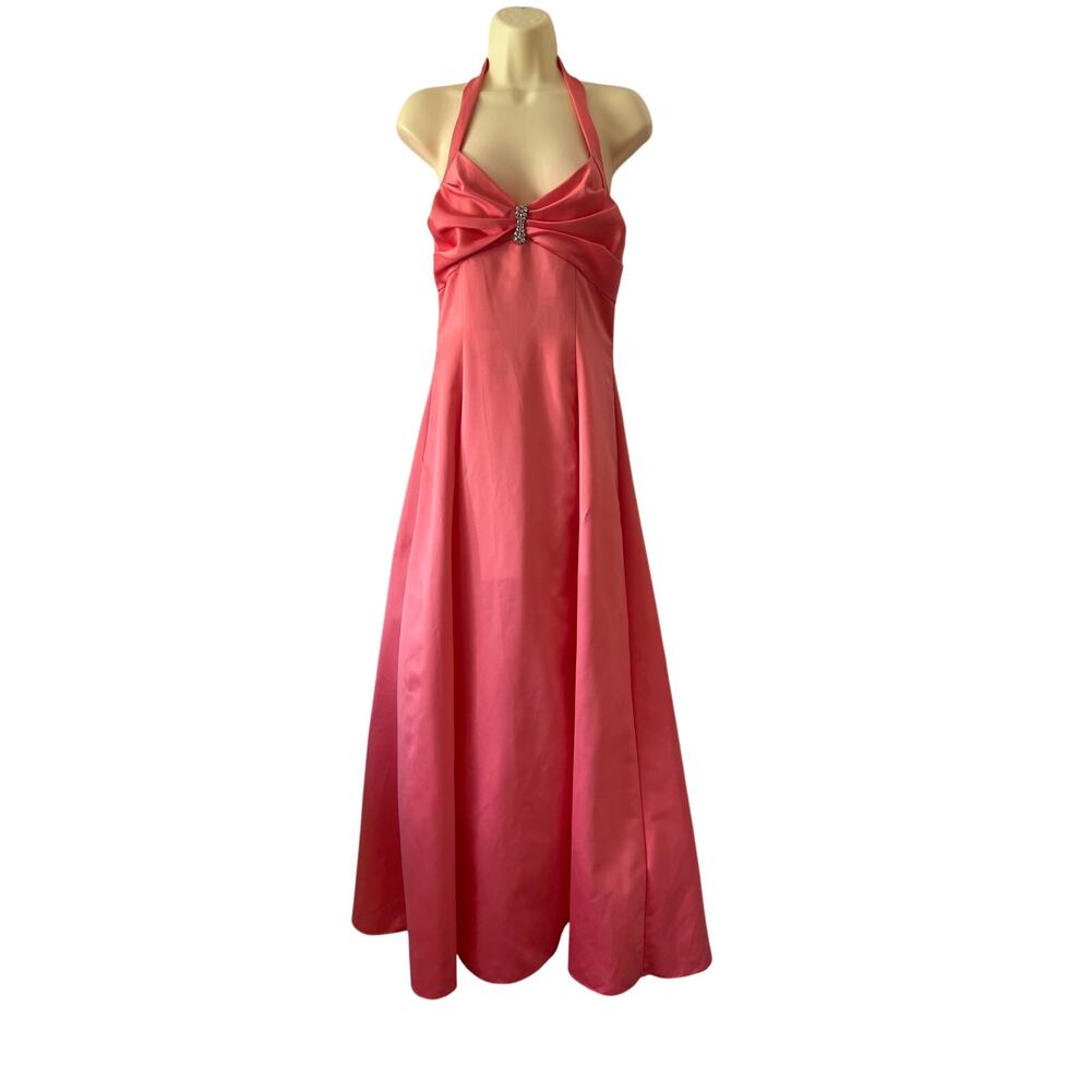 Urban Girl Nites Coral Prom Gown Special Occasion Dress Size 9 Y2K Vintage